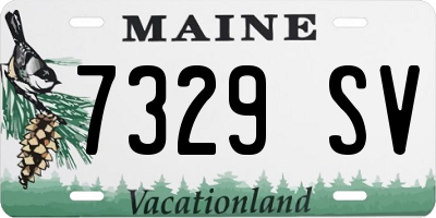 ME license plate 7329SV