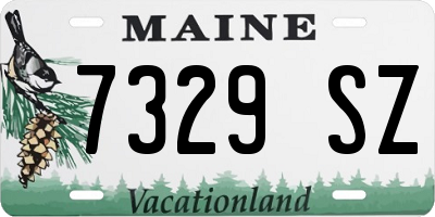 ME license plate 7329SZ