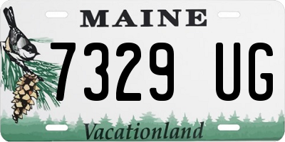 ME license plate 7329UG