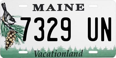 ME license plate 7329UN