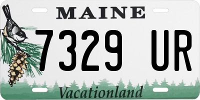 ME license plate 7329UR