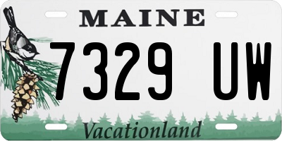ME license plate 7329UW