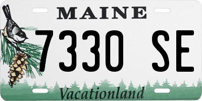 ME license plate 7330SE