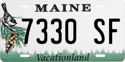 ME license plate 7330SF