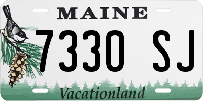 ME license plate 7330SJ