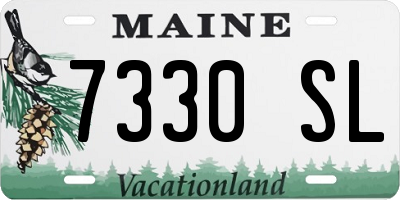 ME license plate 7330SL