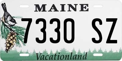 ME license plate 7330SZ