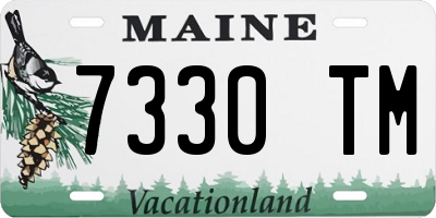 ME license plate 7330TM
