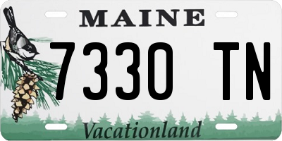 ME license plate 7330TN