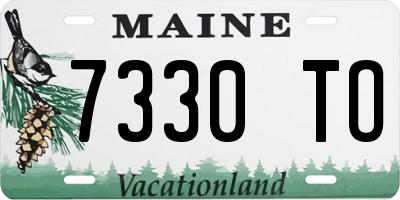 ME license plate 7330TO