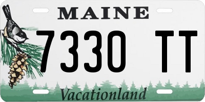 ME license plate 7330TT