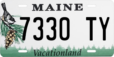 ME license plate 7330TY