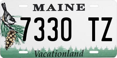 ME license plate 7330TZ