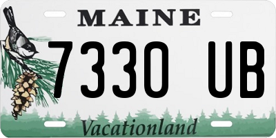 ME license plate 7330UB