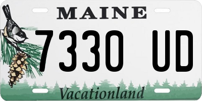 ME license plate 7330UD