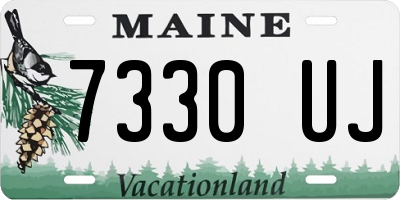 ME license plate 7330UJ