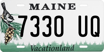 ME license plate 7330UQ