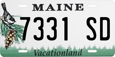 ME license plate 7331SD