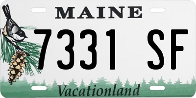 ME license plate 7331SF