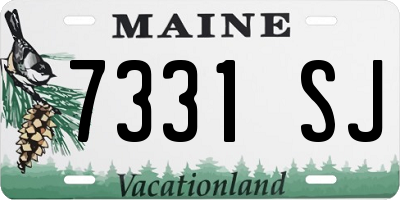 ME license plate 7331SJ