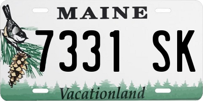 ME license plate 7331SK