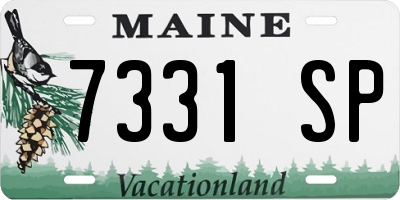 ME license plate 7331SP