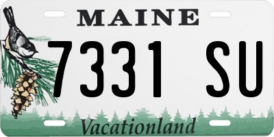 ME license plate 7331SU