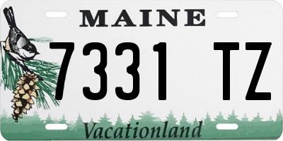 ME license plate 7331TZ