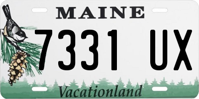 ME license plate 7331UX