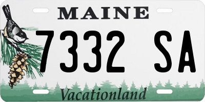 ME license plate 7332SA