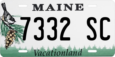 ME license plate 7332SC