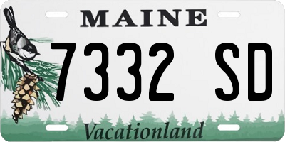 ME license plate 7332SD