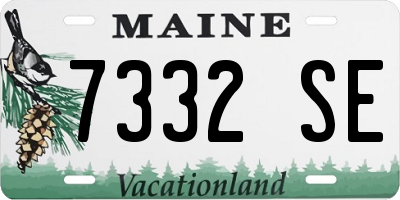 ME license plate 7332SE