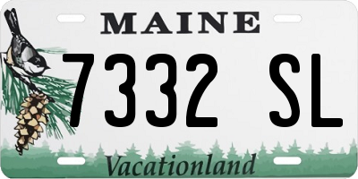 ME license plate 7332SL
