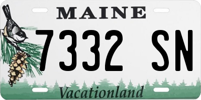 ME license plate 7332SN
