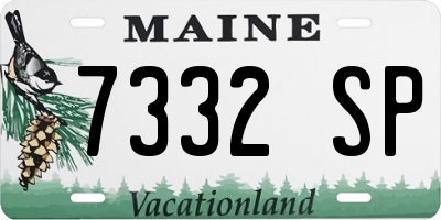 ME license plate 7332SP