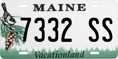 ME license plate 7332SS