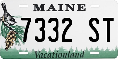 ME license plate 7332ST