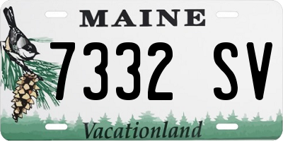 ME license plate 7332SV