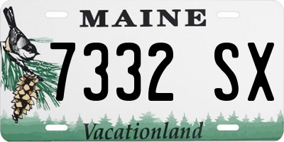 ME license plate 7332SX