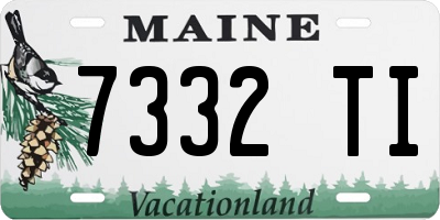 ME license plate 7332TI