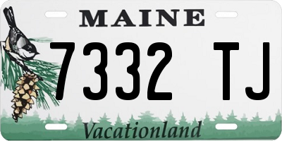 ME license plate 7332TJ