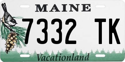 ME license plate 7332TK