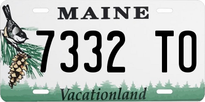 ME license plate 7332TO
