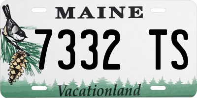 ME license plate 7332TS