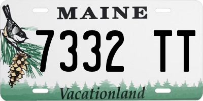 ME license plate 7332TT