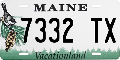 ME license plate 7332TX