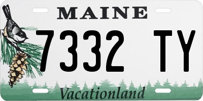 ME license plate 7332TY