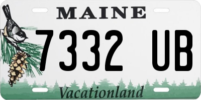 ME license plate 7332UB