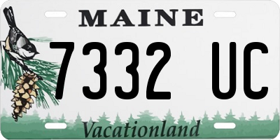 ME license plate 7332UC